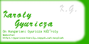 karoly gyuricza business card